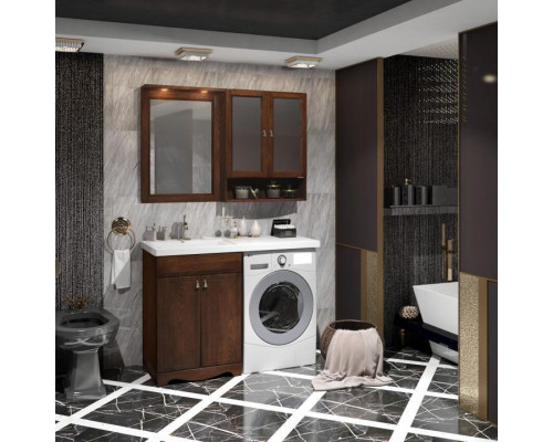 Мебель для ванной Opadiris Клио 120 под стиральную машину орех антикварный (L)