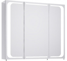 Зеркальный шкаф Aqwella Milan, 80 см, с подсветкой, белый, Mil.04.08