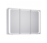 Зеркальный шкаф Aqwella Milan, 100 см, с подсветкой, белый, Mil.04.10