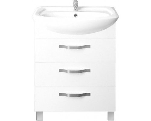 Мебель для ванной 1MarKa Вита 65Н с 3 ящиками, белый глянец