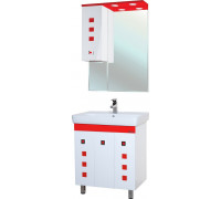Мебель для ванной Bellezza Натали 70 белая с красным