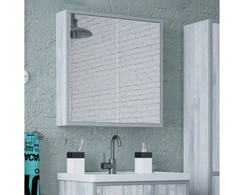 Зеркало-шкаф Corozo Айрон 70 серый, арт