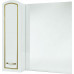Зеркало-шкаф Bellezza Амелия 80 L, белое, патина золото