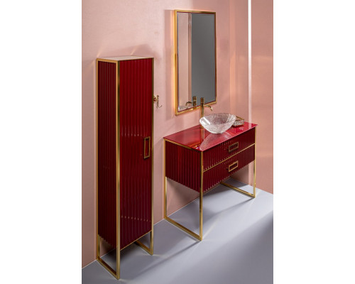 Мебель для ванной Armadi Art Monaco 100 со столешницей бордо, золото
