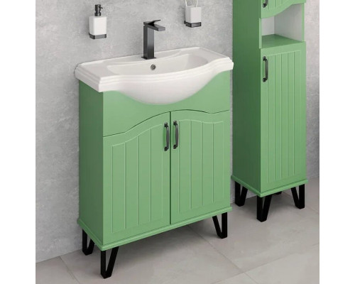 Мебель для ванной Runo Марсель 65, напольная, зеленая