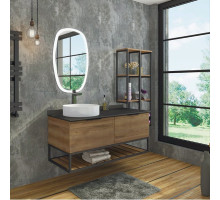 Мебель для ванной Comforty Порто 120, подвесная, дуб темно-коричневый, одна раковина