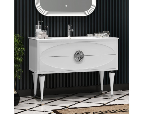 Мебель для ванной Opadiris Ибица 120 белая, фурнитура хром