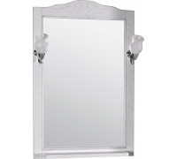 Зеркало ASB-Woodline Римини Nuovo 60 белое, патина серебро