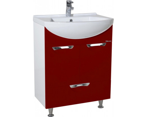 Мебель для ванной Bellezza Альфа 55 красная с нижним ящиком