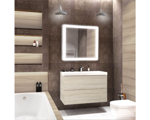 Мебель для ванной Art&Max Verona-Push 80 дуб сонома светлый