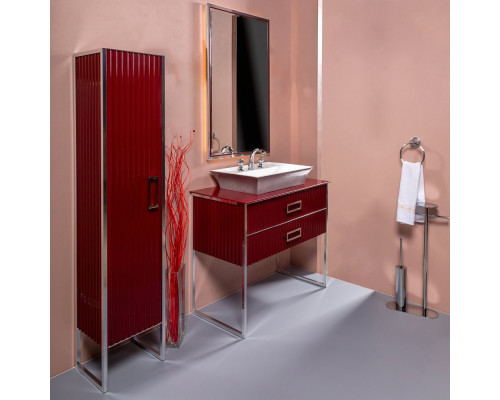 Мебель для ванной Armadi Art Monaco 100 со столешницей бордо, хром