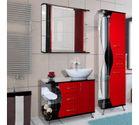 Мебель для ванной Bellezza Рио 90 R красная с черным