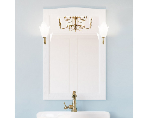 Мебель для ванной ValenHouse Эллина 65 белая, фурнитура бронза