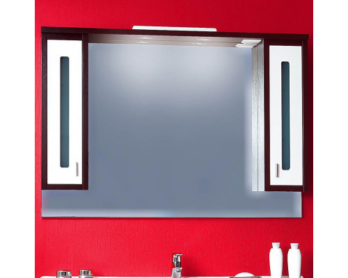 Зеркало-шкаф Бриклаер Бали 120 венге, белый глянец