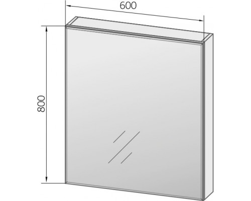 Мебель для ванной Marka One Mix 60П с 2 ящиками, белый глянец, ручки рейлинг