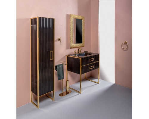 Мебель для ванной Armadi Art Monaco 80 черная, золото