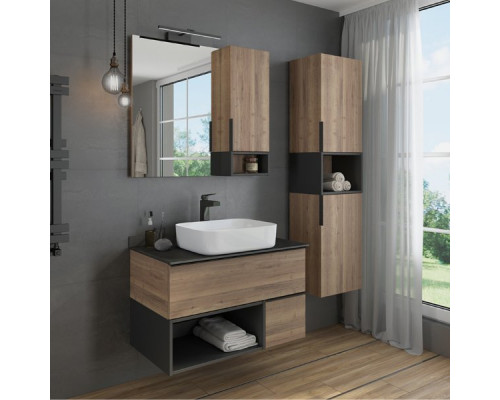 Мебель для ванной Comforty Штутгарт 90, дуб темно-коричневый