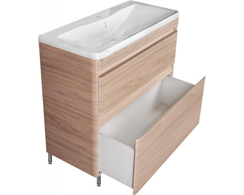 Мебель для ванной Style Line Атлантика 90 Люкс Plus, напольная, ясень перламутр