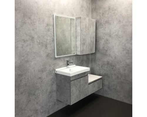 Мебель для ванной Comforty Осло 60, подвесная, бетон светлый