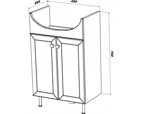 Мебель для ванной Sanstar Бриз 55