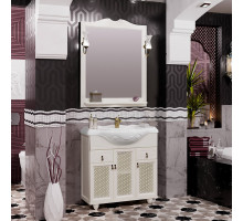 Мебель для ванной Opadiris Тибет 85 с декоративной решеткой, слоновая кость