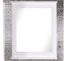 Зеркало ASB-Woodline Прато 70 белое, патина серебро