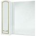 Зеркало-шкаф Bellezza Амелия 70 L, белое, патина золото
