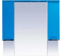 Зеркало-шкаф Misty Жасмин 105 с подсветкой, голубая эмаль