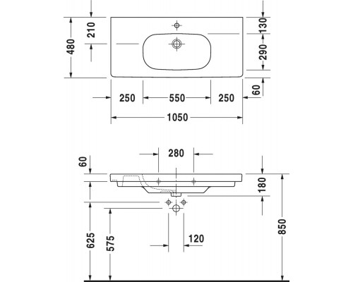 Мебель для ванной Duravit XBase 100 графит