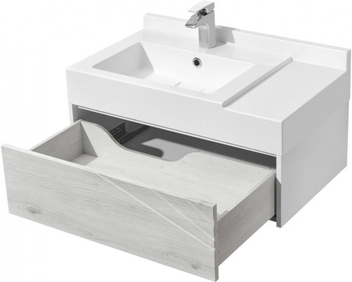 Мебель для ванной AQUATON Сакура 80 L, ольха наварра, белая