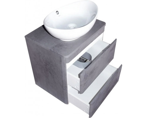 Мебель для ванной Style Line Атлантика 80 Люкс Plus, подвесная, бетон темный