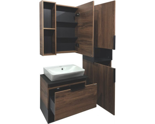 Мебель для ванной Comforty Штутгарт 60, подвесная, дуб тёмно-коричневый