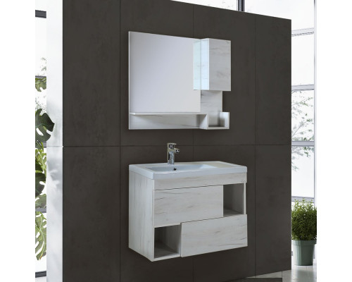 Мебель для ванной Onika Санторини 80.00 R, дуб белый крафт