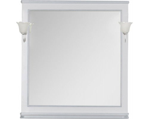 Зеркало Aquanet Валенса 90 белый краколет/серебро