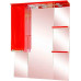 Зеркало-шкаф Misty Жасмин 75 с подветкой, красная плёнка L