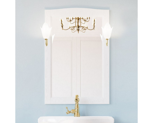 Мебель для ванной ValenHouse Эллина 65 белая, фурнитура золото