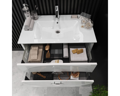Мебель для ванной Opadiris Ибица 90 белая, фурнитура хром
