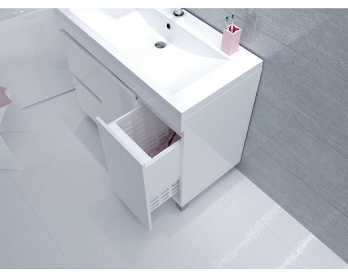 Мебель для ванной 1MarKa Cube 100Н с бельевой корзиной