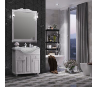 Мебель для ванной Opadiris Тибет 85 ясень белое серебро