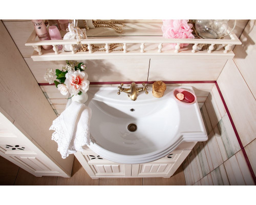 Мебель для ванной Бриклаер Кантри 80 бежевый дуб