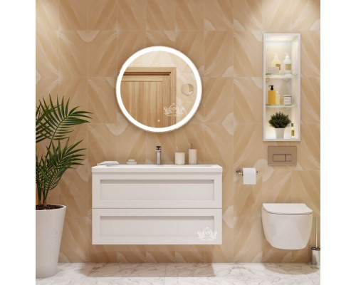 Мебель для ванной Art&Max Platino 100, подвесная, белый глянец