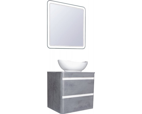 Мебель для ванной Style Line Атлантика 80 Люкс Plus, подвесная, бетон темный