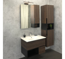 Мебель для ванной Comforty Франкфурт 75, дуб шоколадно-коричневый, белая раковина