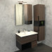 Мебель для ванной Comforty Франкфурт 75, дуб шоколадно-коричневый, белая раковина
