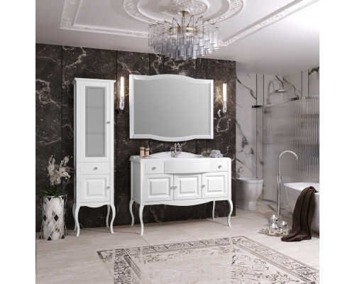 Мебель для ванной Opadiris Лаура 120 белая матовая