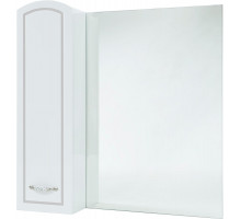 Зеркало-шкаф Bellezza Амелия 70 L, белое, патина серебро