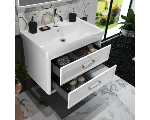 Мебель для ванной Opadiris Вегас 80 белая подвесная