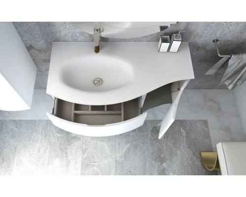 Мебель для ванной Cezares Vague 104 L bianco lucido