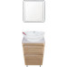 Мебель для ванной Style Line Атлантика 60 Люкс Plus, напольная, ясень перламутр, белый глянцевый мрамор