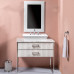 Мебель для ванной Armadi Art Monaco 100 столешницей из мрамора белая, хром прямоугольная раковина